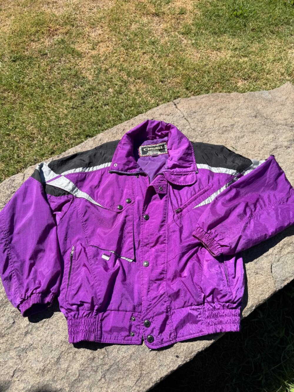 OSSI Vintage Colorblock Hooded Ski Jacket - Picture 7 of 7
